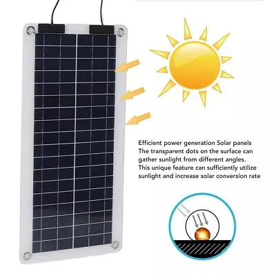 Advanced 30 Watts Solar Panel Kit For Efficient Battery Charging Controller • £41.21