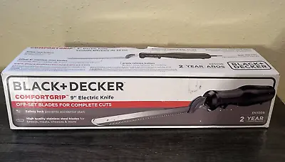 Black Decker Stainless Steel 9 Inch Electric Knife Offset Blades Corded • $19.99