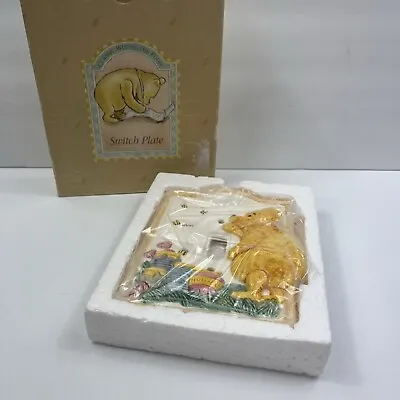 NEW Classic Vintage Disney Winnie The Pooh Ceramic Switch Plate Cover Charpente • $22.99