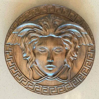 10  Medusa Gorgona Head 3d Carved Wood Greek Picture Wall Decoration Plaque • $64.80