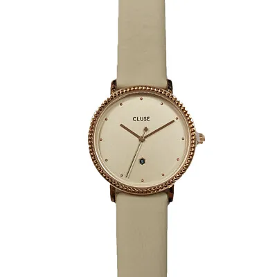Womens Wristwatch CLUSE LA COURONNEMENT CL63006 Genuine Leather Gray Swarovski • $185.97