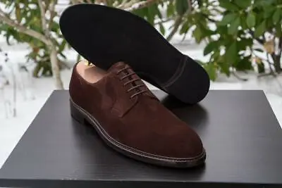 Mens Handmade Shoes Brown Suede Derby Lace Up Formal Wear Casual Dress Boots New • £139.99