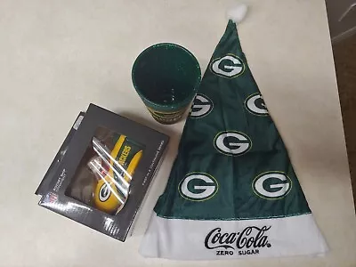 Unused Green Bay Packers: 16oz Silicone Pint Santa Hat Rocket Ship Ornament • $9.99