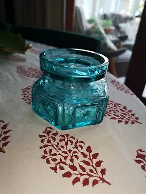 £23 • Buy Dartington Glass Hexagonal Frank Thrower FT88 Candleholder Kingfisher Blue 1969