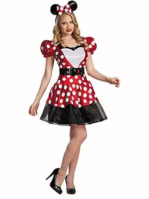 Women's Disney Glam Minnie Mouse Costume Red/White/Black Large/12-14 • $28.84