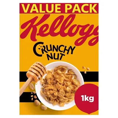 Kellogg's Crunchy Nut Breakfast Cereal 1kg Large Family Box Free Postage • £10.99
