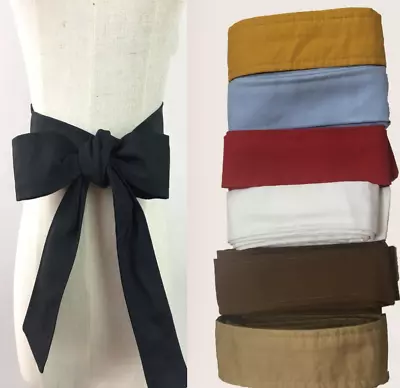 £8.39 • Buy Trench Coat Belt Soft Obi Belt Style Sash Tie Belts Wraparounds Waist Women Men