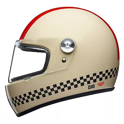 Nexx X G100R Garage Racer Motorcycle Helmet Finish Line Cream/Red - CHOOSE SIZE • $479.95