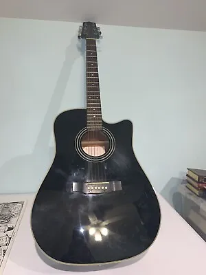 Takamine 6 String Acoustic Guitar Eg531c Black Pre Owned Used • $299