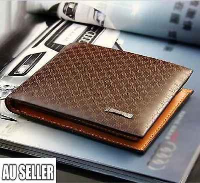$9.99 • Buy Men's Leather Wallet Pocket Card Clutch ID Credit Bifold Purse Fashion New 