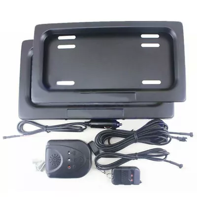 $85.99 • Buy 2pc Hide-Away Shutter Cover Up Electric Stealth License Plate Frame W/ Remote US