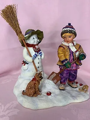 Paintbox Poppets Winter Pastime By  Christine Haworth Figurine ✅ 249 • £39.99