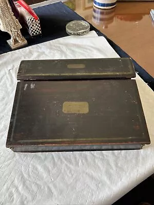 Vintage Wooden Writing Portable Desk Need Restoring Painted Details 11.5” X 9” • $69