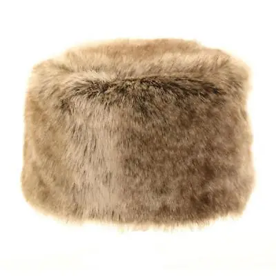 Ladies Cossack Hat Russian Style Silver Brown Faux Fur Hat With Fleece Lining • £8.49