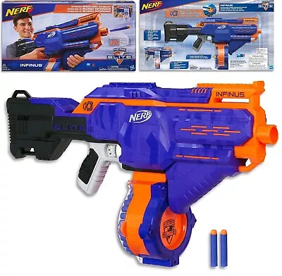 Nerf Elite Infinus Motorised Blaster Inc 30 Elite Darts And 30 Dart Drum Toy Gun • $244.80