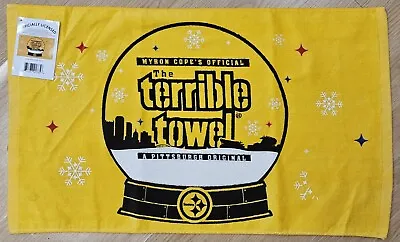 Myron Cope's Pittsburgh Steelers Christmas Snowglobe Terrible Towel Brand New • $20
