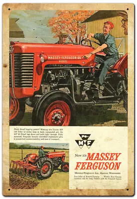 Massey Ferguson 65 Tractor - Retro Tin Sign - 20 X 30 Cm • $16.50