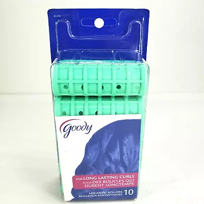 Goody Women's Magnetic Rollers 10 Pieces Set Mint Green Snap-Over New Sealed • $10.79