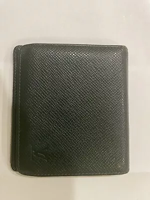 LOUIS VUITTON Green Taiga Leather Bifold Wallet Vintage MI0917 • $70