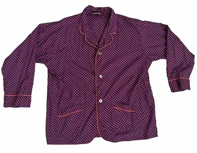 Vintage Johnny Carson Houndstooth Pajama Top- Smoking Jacket XL ( Missing Belt) • $19.50