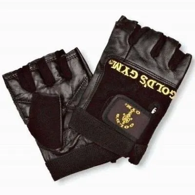 £6.45 • Buy Golds GYM Max Lift Leather Weight Lifting Gloves Body Building Uneed Gym Gloves
