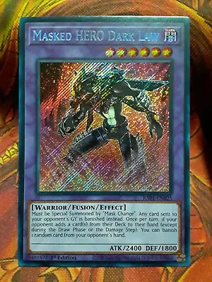 Yugioh Masked HERO Dark Law Secret Rare RA01-EN025 1st Near Mint • $1.50