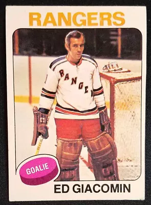 1975-76 Topps #55 Ed Giacomin New York Rangers (HOF) VG-EX • $2.99