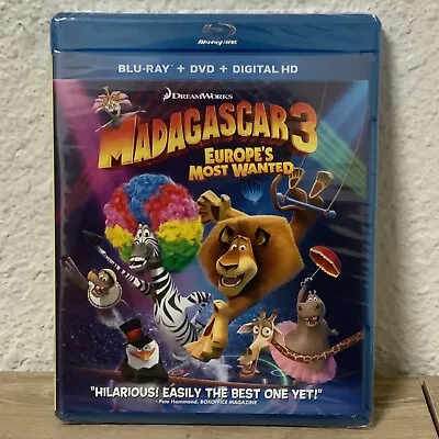 📀 Madagascar 3: Europe's Most Wanted (BLU-RAY + DVD) NEW • $12.99