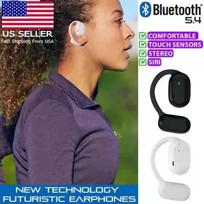 Wireless Open Ear Headphones Bluetooth Earbuds Sport Bone Conduction Headset V2 • $13.69