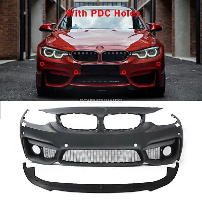 M4 Style Front Bumper  With PDC For BMW F32 F33 F36 4 SERIES 14-19 W/o Fog Light • $435.90