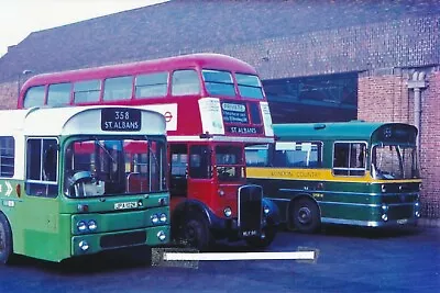 057m  6x4  Bus Photo - London Transport/Country.  A Mix Of Buses At The  Garage. • £1.50