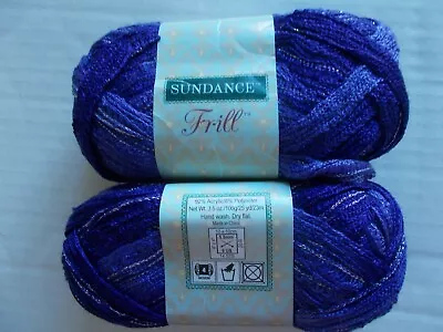 Sundance Frill Ruffle Mesh Yarn Royal Lot Of 2 • $18.99