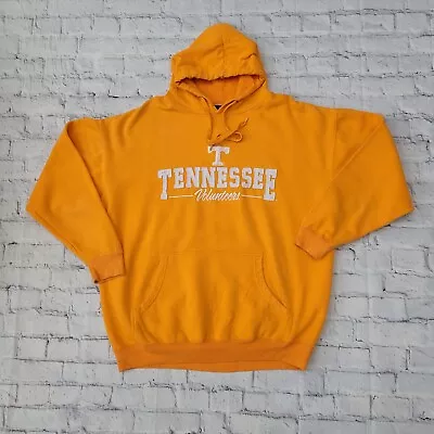 Vintage Tennessee Volunteers Orange Hoodie Mens XL Casual USA College Umiversity • £17