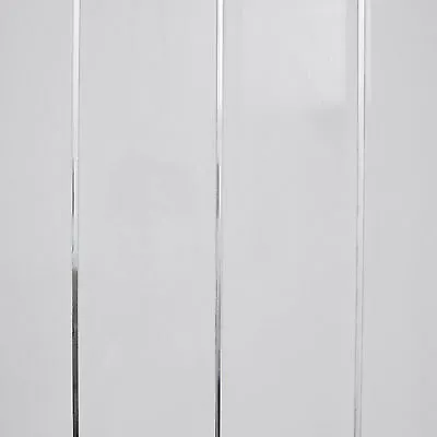 White Gloss Chrome Bathroom Cladding 5mm Kitchen Ceiling Panels Wet Wall PVC • £1.69