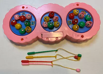 Vintage Triple Fishing Game 1986 Antelope Battery Operated Magnetic 4 Rods WORKS • $19.95