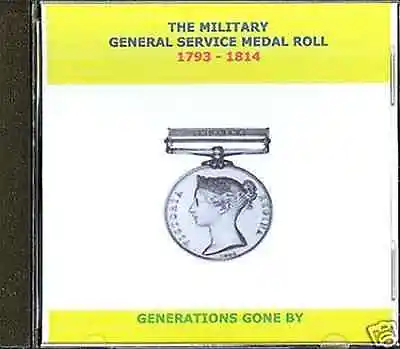 Military General Service Medal Roll 1793 - 1814 • $7.45