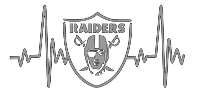 Las Vegas Raiders (Oakland) NFL Football Heartbeat Car Laptop Cup Sticker Decal • $5