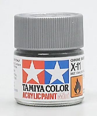 $2.90 • Buy Tamiya Acrylic X-11 Chrome Silver Paint Jar 81511