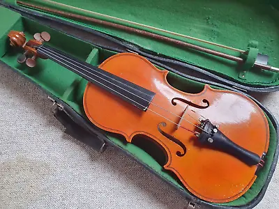 $249 • Buy Beautiful Flamed Old German 3/4 (?) Violin Violon  Herclik 1951 