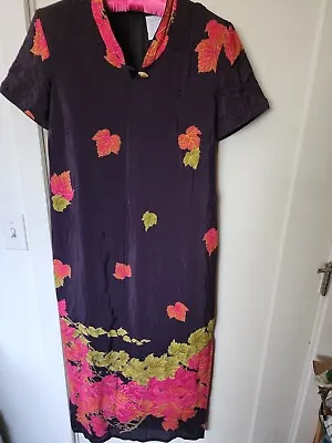 Vintage Liberty House Young Hawaii Womens Dress Size S Floral Maple Print • £32.17