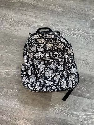 Vera Bradley XL Black White Floral Paisley Campus Laptop / Backpack • $49.99