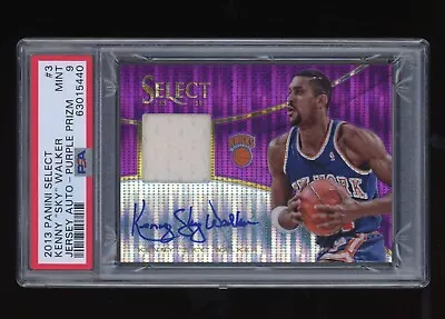 /49 Kenny Walker AUTO PSA 9 2013-14 Select Purple Autograph GAME WORN PATCH SKY • $0.99