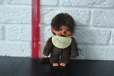 Monchhichi Baby Yellow Bib Plush Toy 7  Mikasa Toys 1974-2005 Sekiguchi • $25