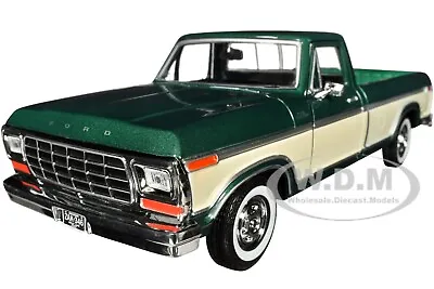 1979 Ford F-150 Pickup Truck Green & Cream 1/24 Diecast Model Car Motormax 79346 • $19.99
