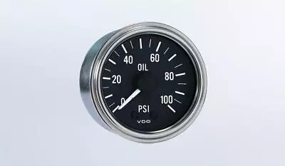 VDO Series 1 Mechanical Oil Pressure Gauge 2 1/16  Dia Black Face 150330 • $54.99