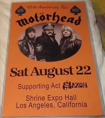 Motorhead 40th Anniversary Tour 2015 Replica Concert Music Poster • $14.99