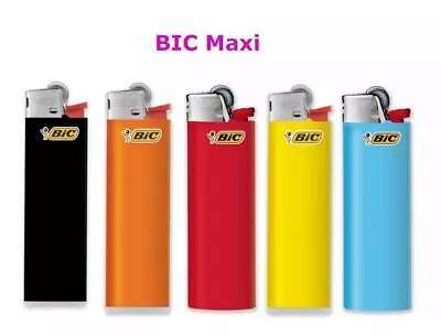 Maxi J6 Bic Lighters Set Large Classic Size Design Gas Cigarette Flint Wheel • £49.99