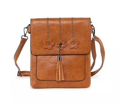 Ladies Crossbody Bags Fashion Designer Handbags Faux Leather Shoulder Bag Medium • £9.99