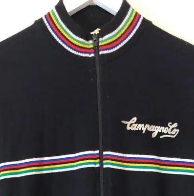 £85 • Buy Vintage Campagnolo Cycling Jersey/Track Top, 1980s, Belgian Acrylic, M