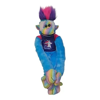 I Was Born To Sparkle Hanging Mohawk Monkey 24  Super Soft Rainbow Plush • $8